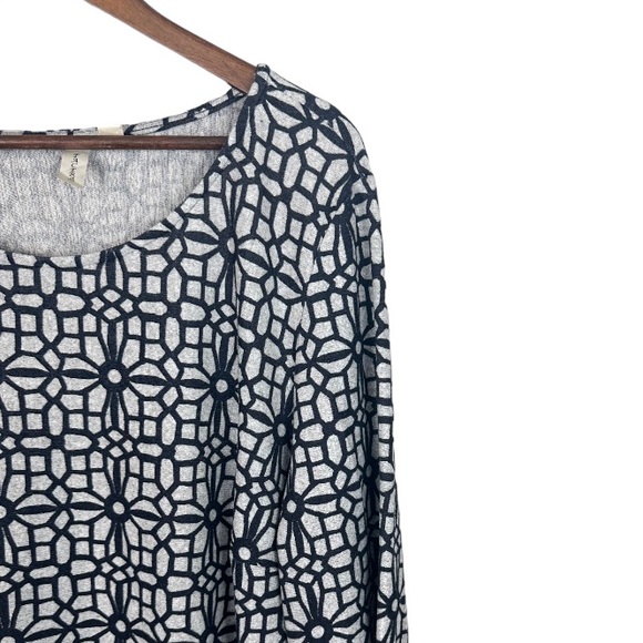 TACERA Dress Blue Gray Floral Mosaic Print Size 3X - Picture 3 of 8